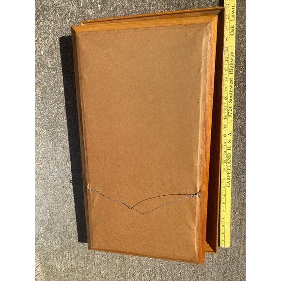 2 Vtg MCM Floral Embroidery Wall Art Decors Handmade Wall Art Country Cottage - Picture 7 of 8